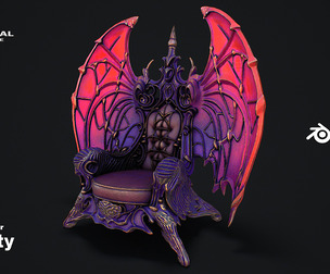 Fantasy Throne 8 game ready 3d model