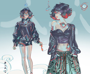 My OC Black. Character design.