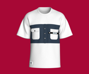 Men Double Pocket T-shirt With Patch | Marvelous / Clo3d / obj / fbx