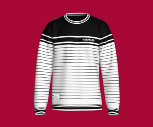 Men Striped Sweatshirt With Patch | Marvelous / Clo3d / obj / fbx