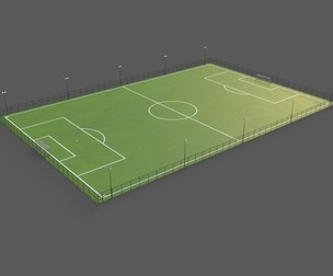 PBR Modular Outdoor Soccer and Football Field