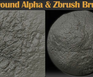 40 Ground Alpha & ZBrush Brushes – Vol.1
