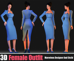 3d Famale Outfits (CLO3D, MD PROJECTS+OBJ+FBX)
