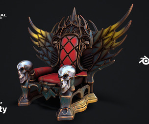 Fantasy Throne 7 game ready 3d model