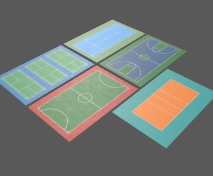 PBR Multi Sports Game Court Floor