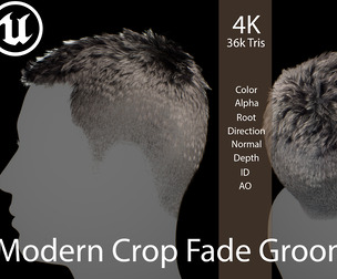 Modern Crop Fade Hair Real time haircards