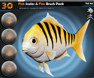 Fish Scales & Fins Brush Pack | Vol.02