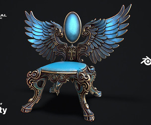 Fantasy Throne 6 game ready 3d model