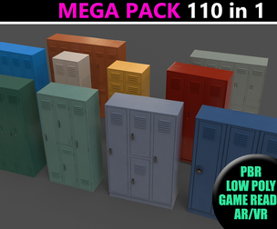 PBR School Gym Locker 1-10 - Mega Pack
