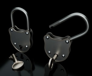 Padlock and key