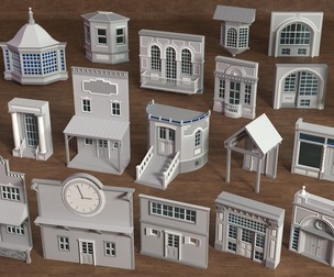 Building Facade Collection 11 - 22 pieces