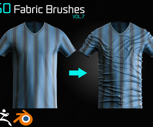 50 Fabric Brushes - Blender & ZBrush - Vol. 7