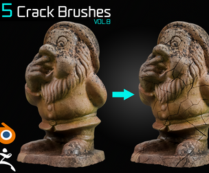55 Crack Brushes - Blender & ZBrush - Vol. 8