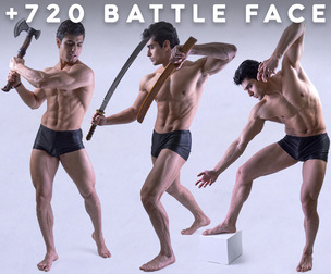 +720 Battle Face Image References - Vol 17
