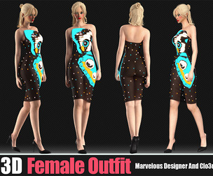 3d Famale Outfits (CLO3D, MD PROJECTS+OBJ+FBX)