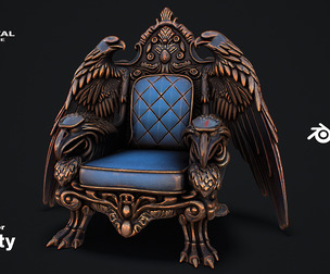Fantasy Throne 5 game ready 3d model