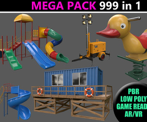 PBR Outdoor Park Beach Playground - Mega Pack