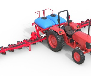 Generic Farm Tractor and Trailed Seed Drill
