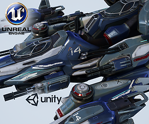 Falcon Spaceship - game model