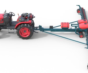 Mahindra Oja Tractor with Row Planter