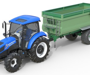 New Holland WorkMaster Tractor and Tippin Trailer