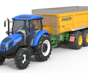Tractor and Joskin Farm Trailer