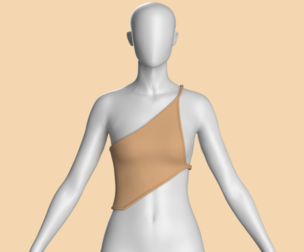 Girls Fashion Crop Top V7 | Marvelous / Clo3d / obj / fbx