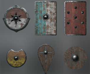 Medieval Shield Collection - 6 High-Poly PBR Models 3D model