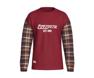 Men Printed Shoulder Drop Sweatshirt With Patch | Marvelous / Clo3d / obj / fbx
