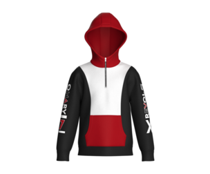 Kids Printed Half Zip Hooded Jacket | Marvelous / Clo3d / obj / fbx
