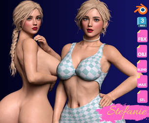 Sexy Female Character 3d Model Fully Rigged Stefanie