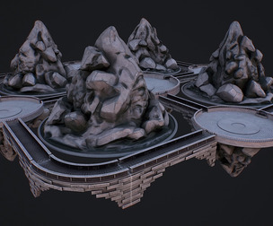 Fantasy Fight Arena 3D model