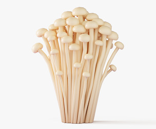Cartoon Enoki Mushrooms