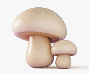 Cartoon Champignon Mushrooms