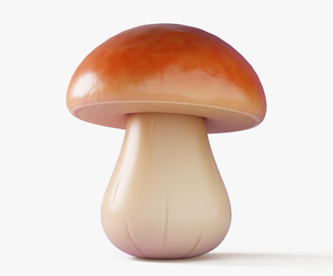Cartoon Porcini Mushroom