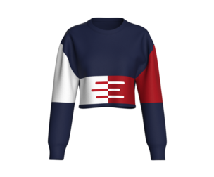 Girls 3 Ton Cropped Sweatshirt | Marvelous / Clo3d / obj / fbx