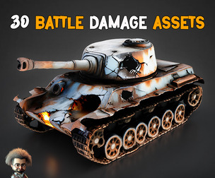 30 Game-Ready Battle Damage Assets - Vol 01