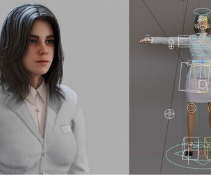 The Kind Female Boss - 3D Model Character Rigged