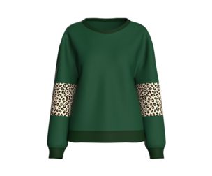 Girls Shoulder Drop Long Neck Sweatshirt | Marvelous / Clo3d / obj / fbx