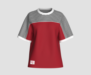 Girls Striped T-shirt With Patch | Marvelous / Clo3d / obj / fbx