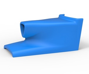 Air Scoop of Pavement Silver Crown Car Scale 1:25