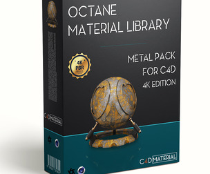 OCTANE Metal pack for C4D material - 4K PBR TEXTURES 2025
