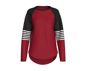Girls Raglan Long Sleeve Sweatshirt | Marvelous / Clo3d / obj / fbx