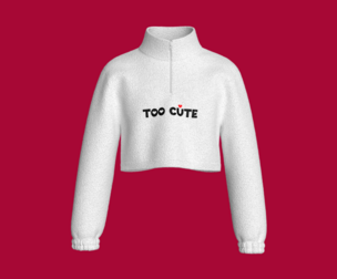 Kids Half Zip Crop Jacket With Sherpa | Marvelous / Clo3d / obj / fbx