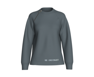 Girls Raglan Printed Sweatshirt With Zipper | Marvelous / Clo3d / obj / fbx
