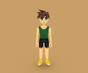 heero yuy lowpoly