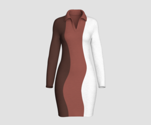 Girls Colorblock Curve Midi Dress | Marvelous / Clo3d / obj / fbx