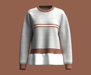 Girls Ruffle Striped Top - Melange | Marvelous / Clo3d / obj / fbx
