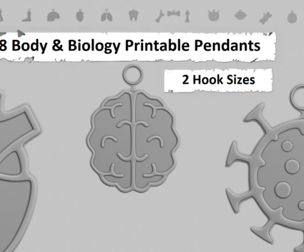 🧬 Body & Biology – 3D Printable Pendant Collection
