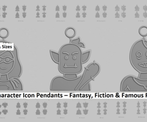 🧙‍♀️ Character Icon Pendants – Fantasy, Fiction & Famous Faces